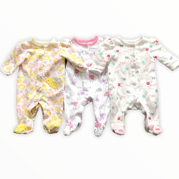 child of mine Other - CARTERS CHILD OF MINE Baby Girl Footsie Sleepers